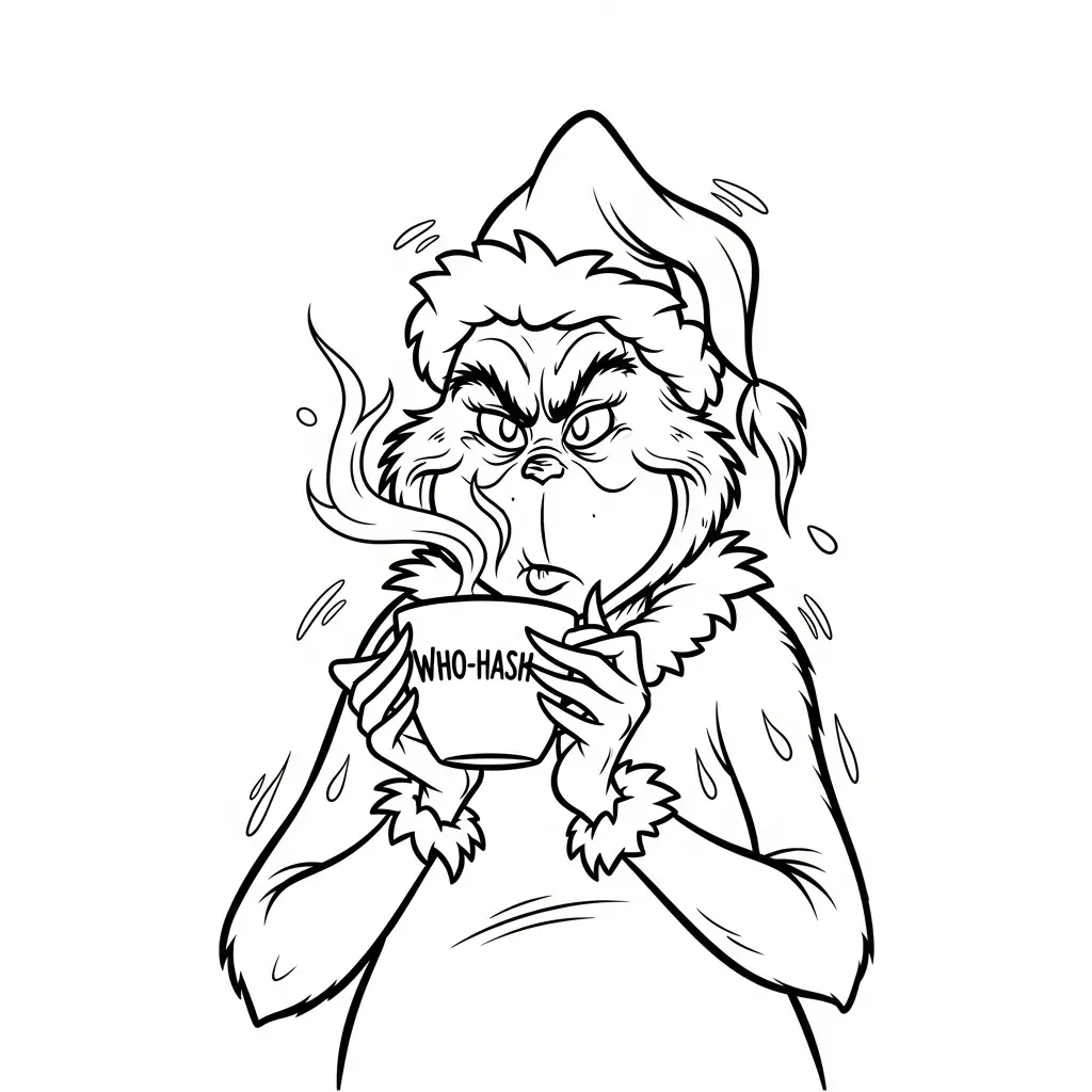 imagen de Grinch para colorear para niño