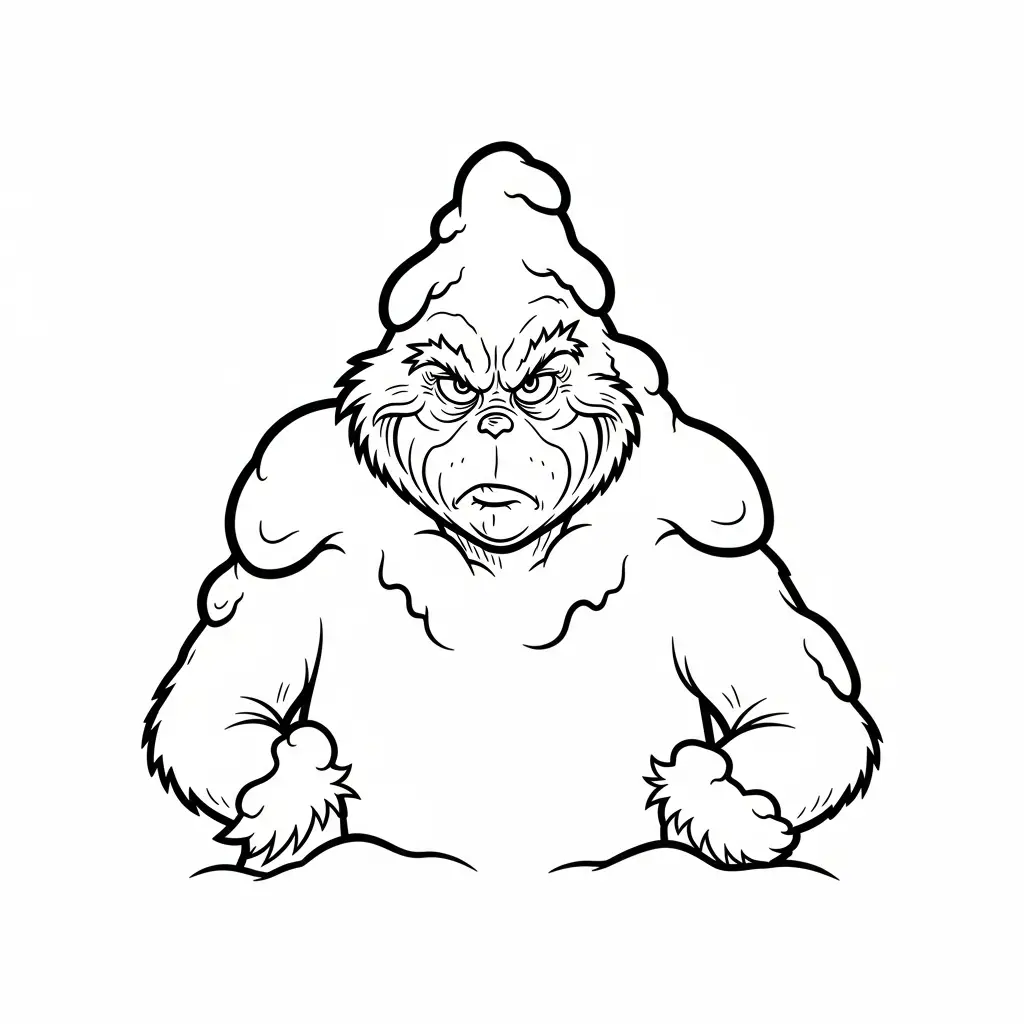 Grinch para colorear gratis para imprimir 3