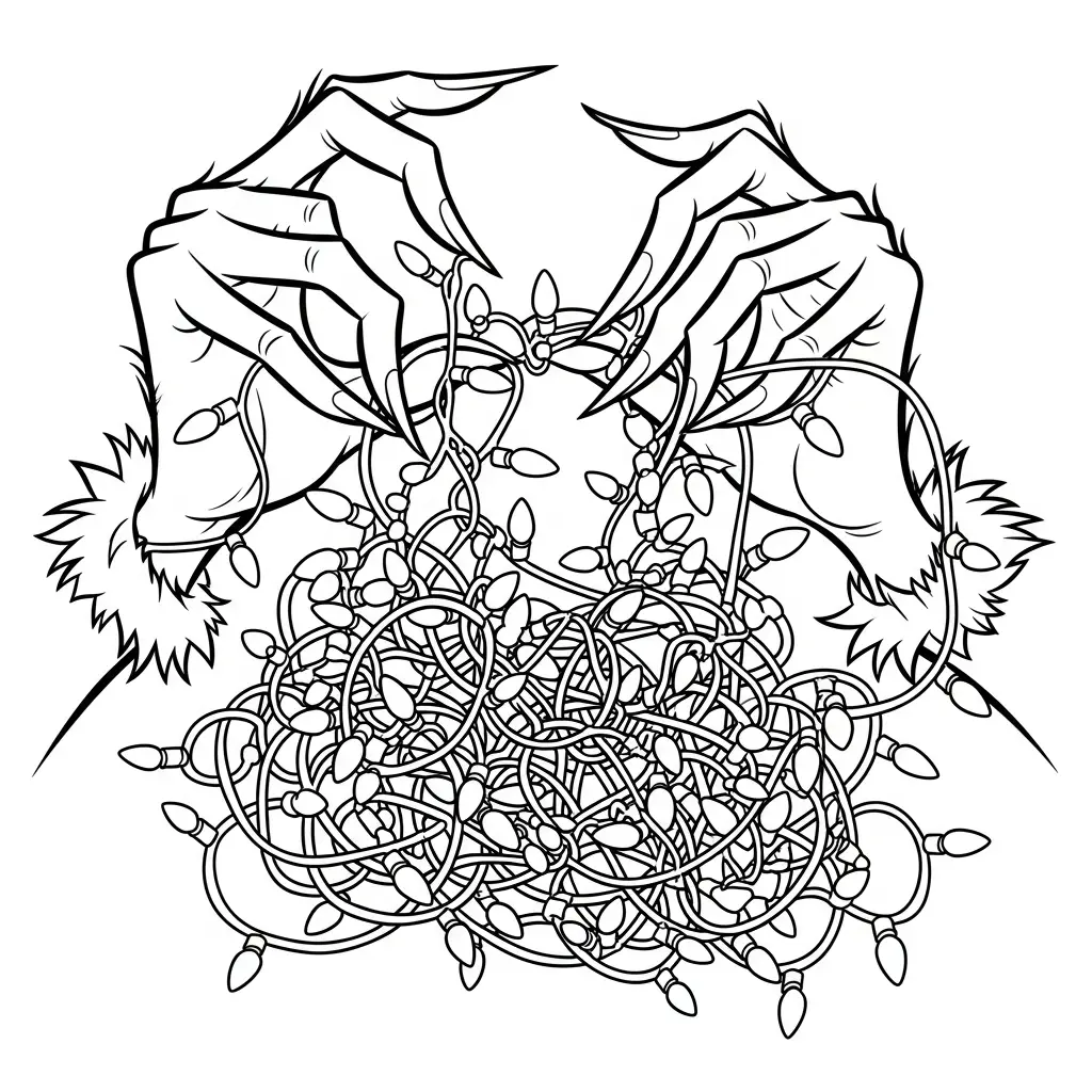 Grinch para colorear para imprimir para niño de 2 años