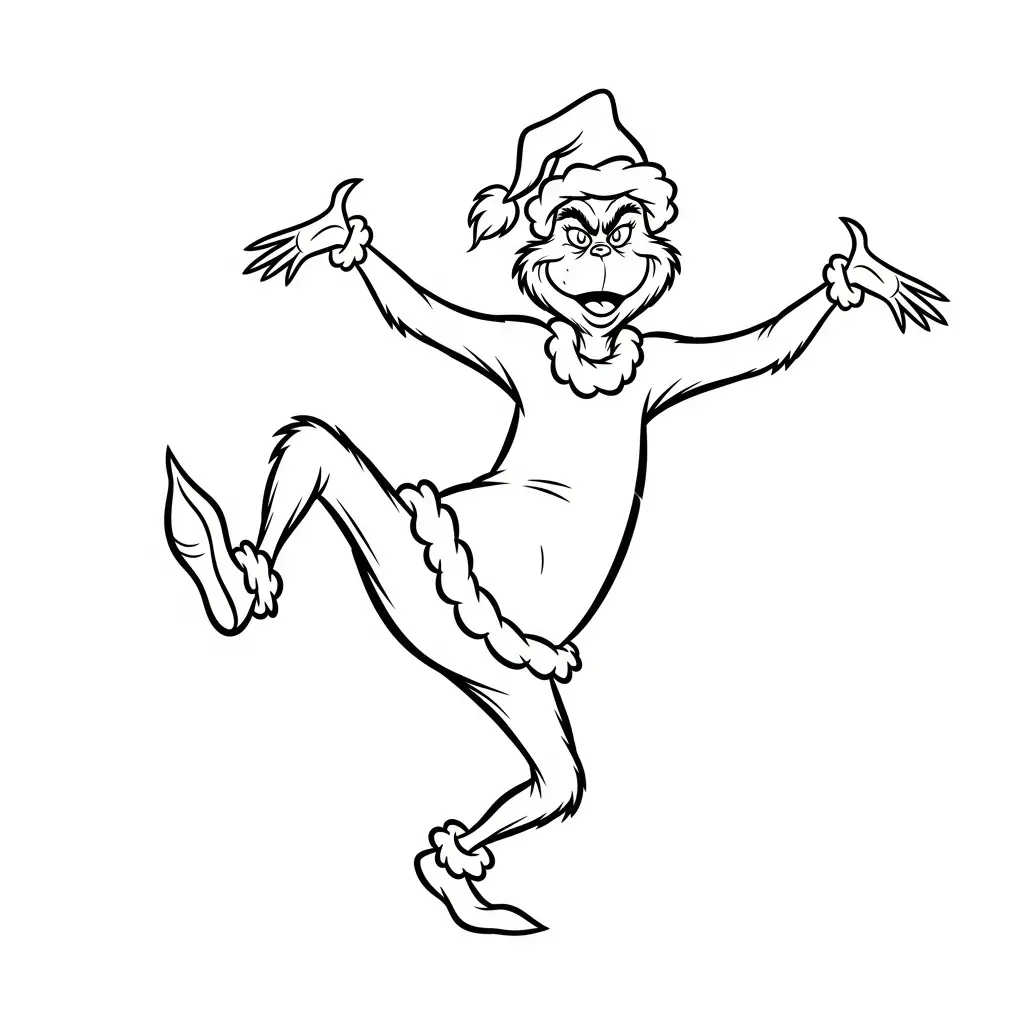 Grinch para colorear y recortar