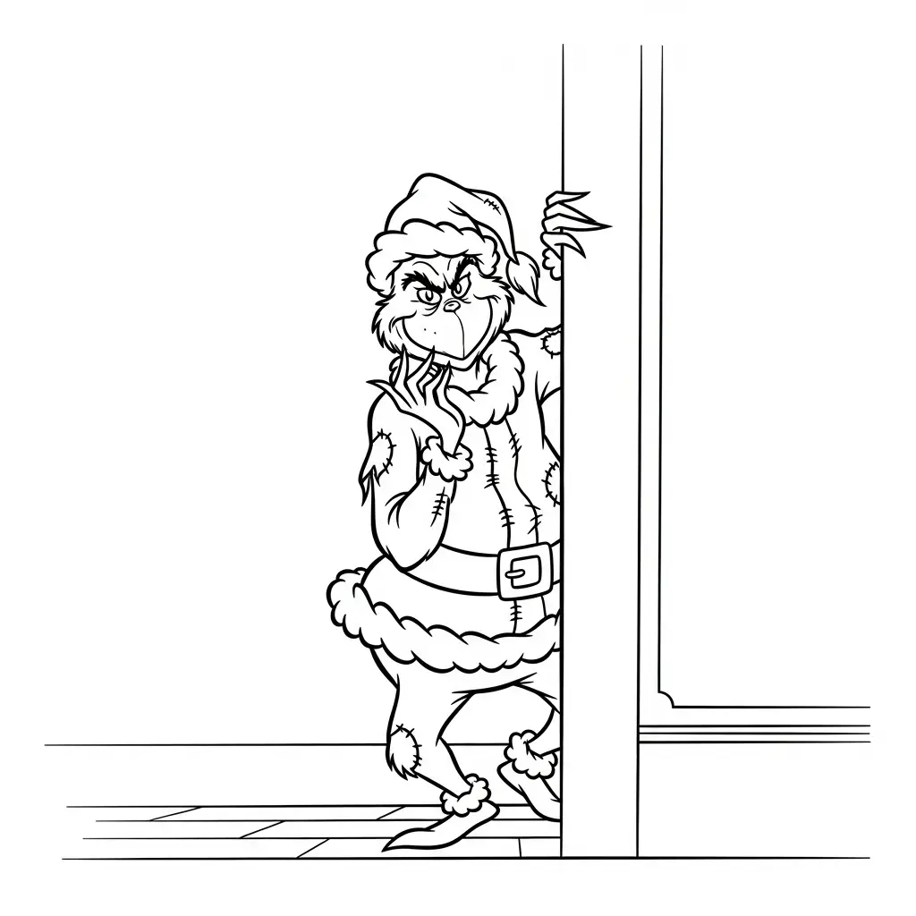 Grinch para colorear gratis para imprimir