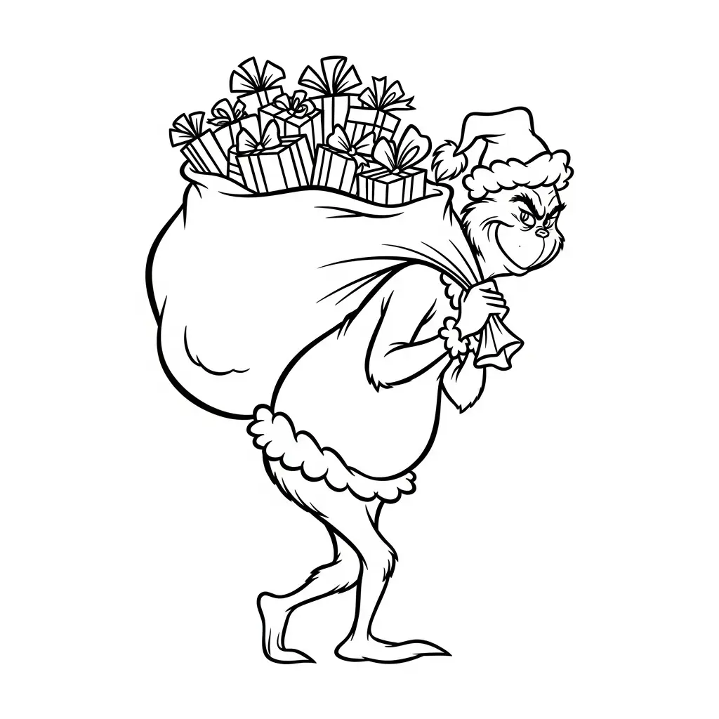 Grinch para colorear para imprimir pdf