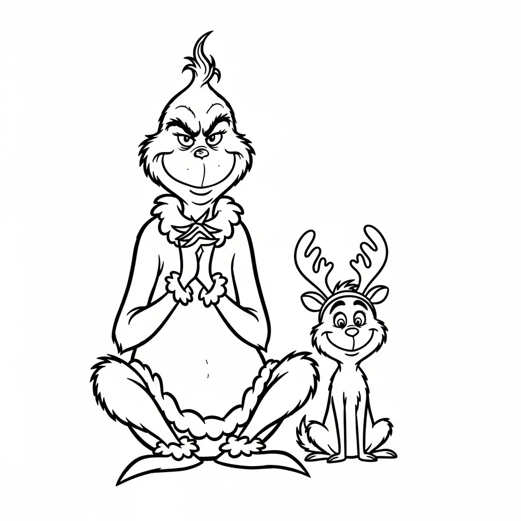 Grinch para colorear de para niños