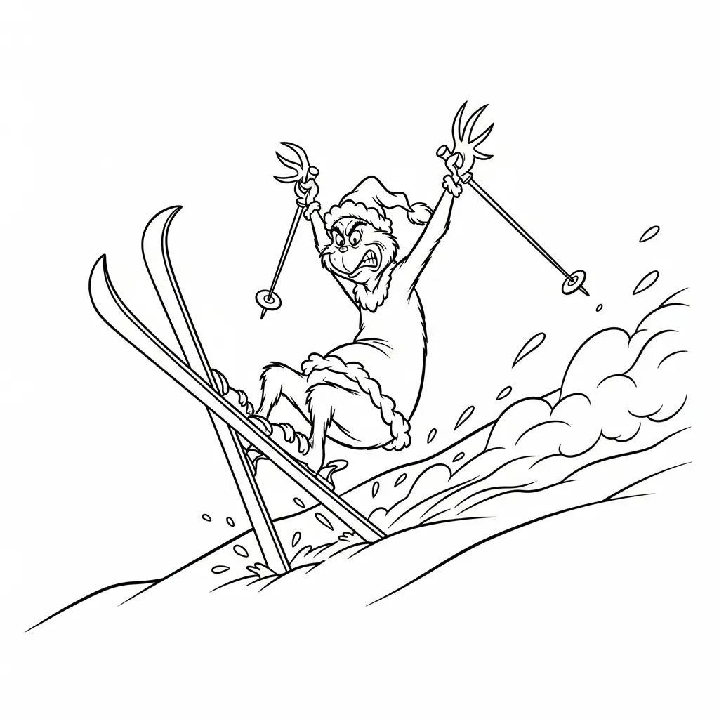 Grinch para colorear gratis para imprimir 1