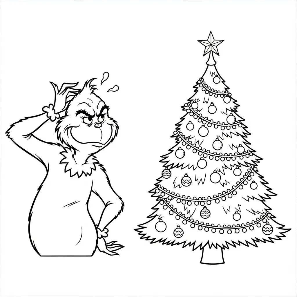 Grinch para colorear para imprimir