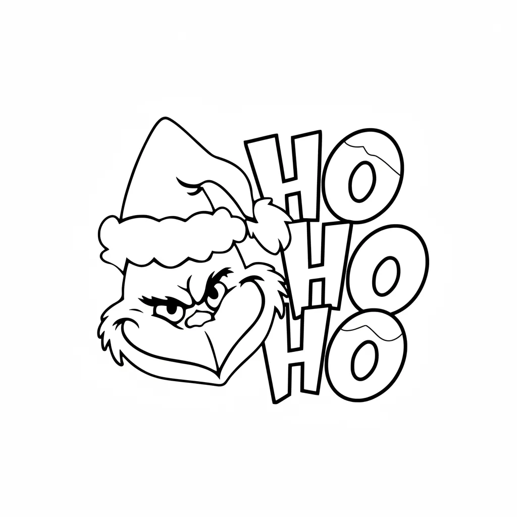 Grinch de Navidad 1 para colorear para niño de 8 años