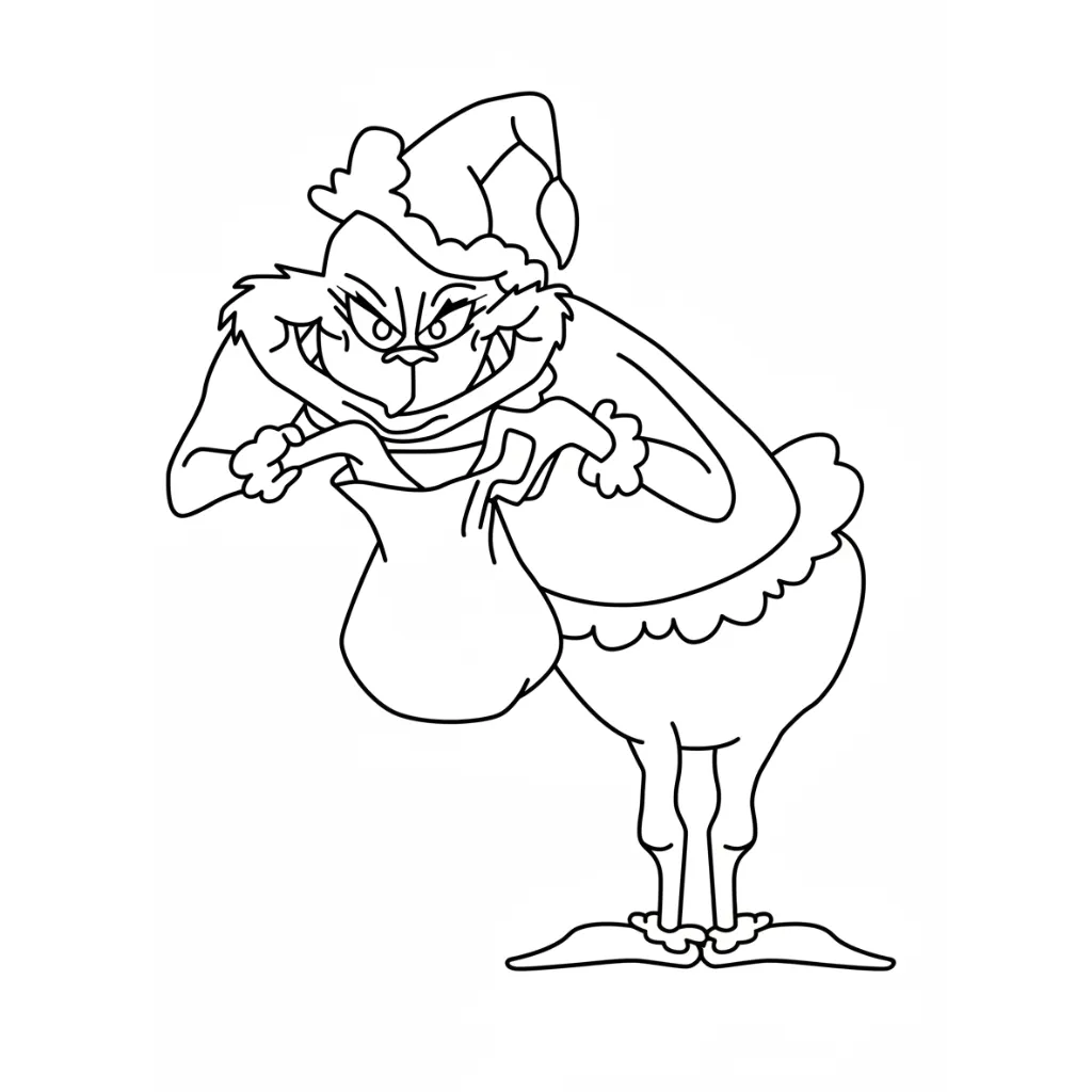 Grinch de Navidad 10 para colorear en línea