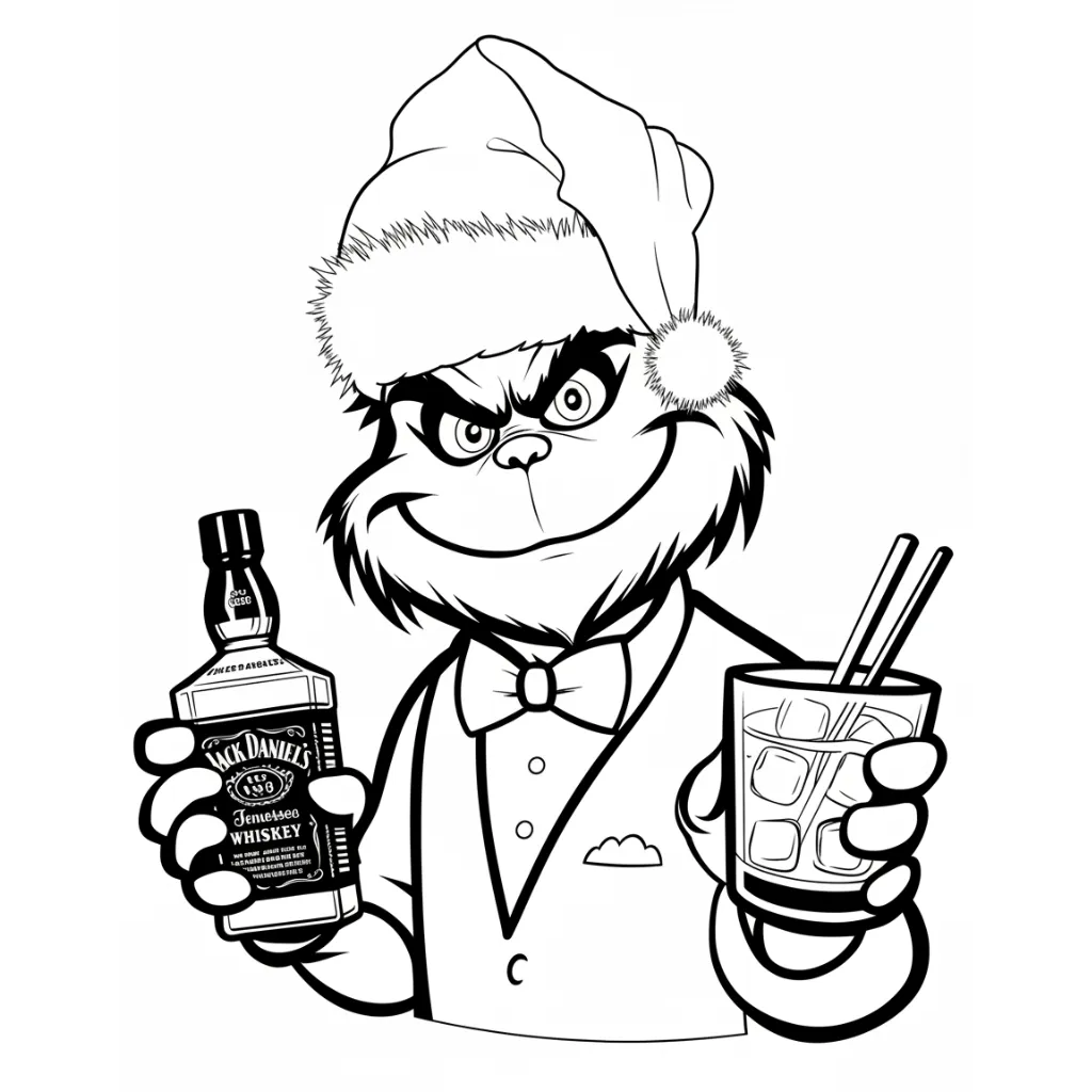 Grinch de Navidad 11 para colorear para niño de 8 años