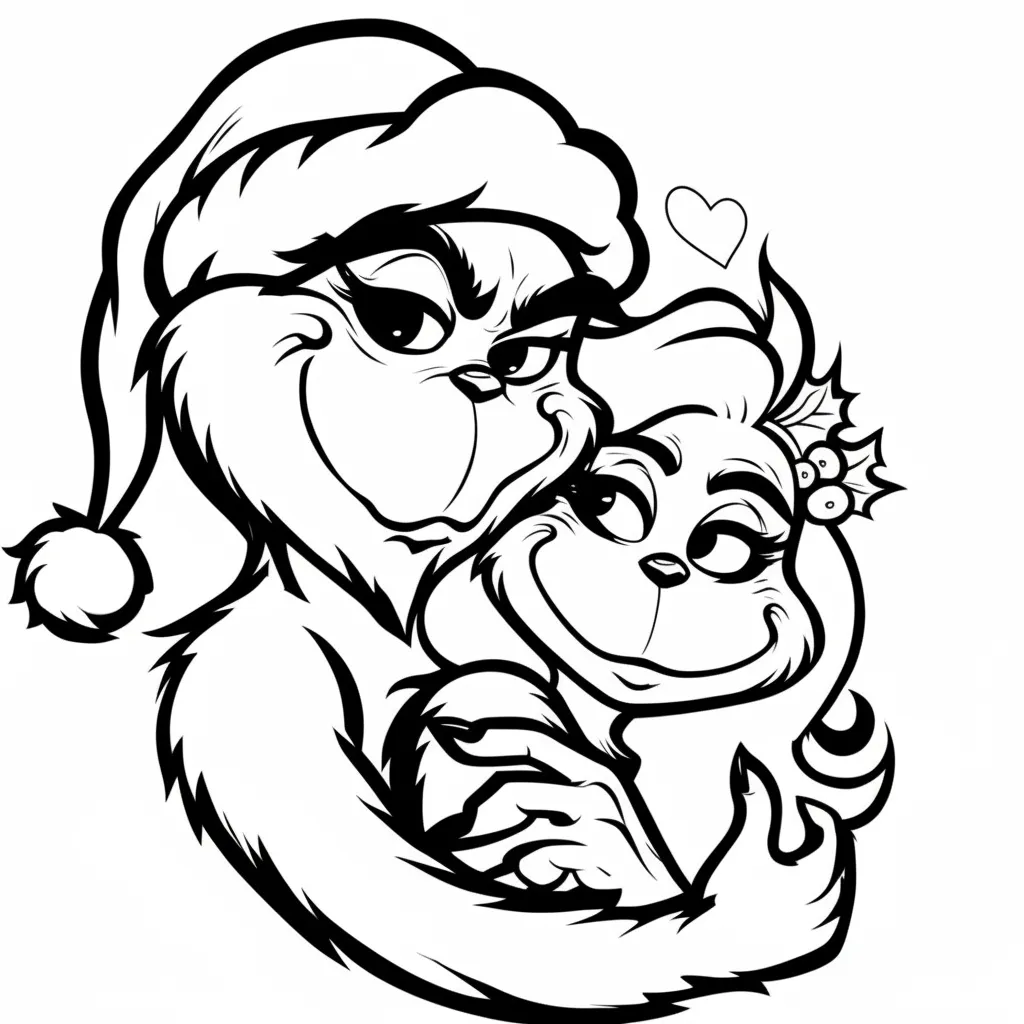 Grinch de Navidad 13 para colorear gratis para imprimir