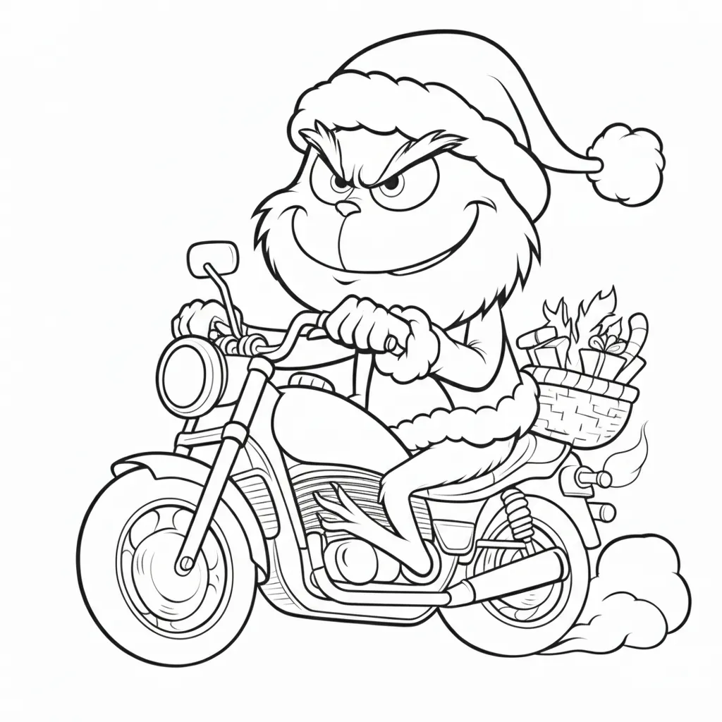 Grinch de Navidad 14 para colorear para imprimir gratis