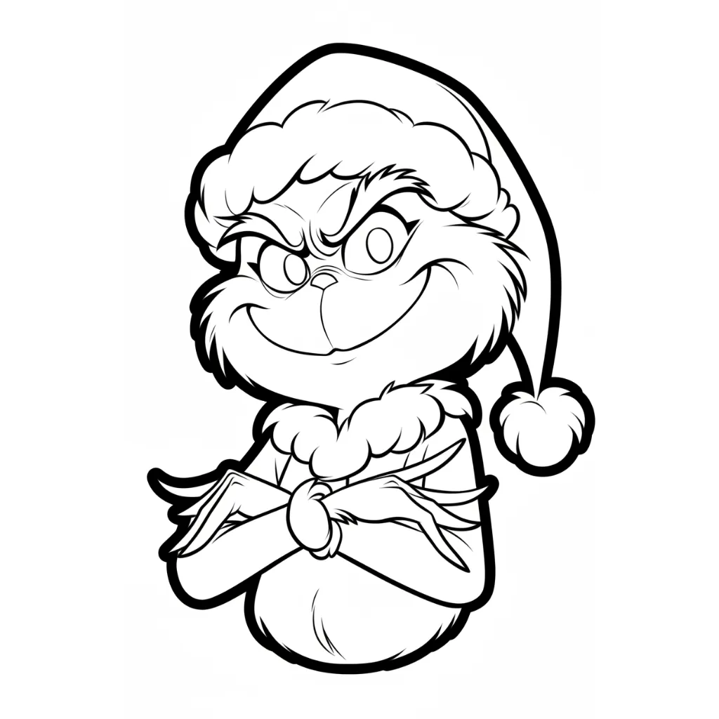imprimir Grinch de Navidad 16 para colorear
