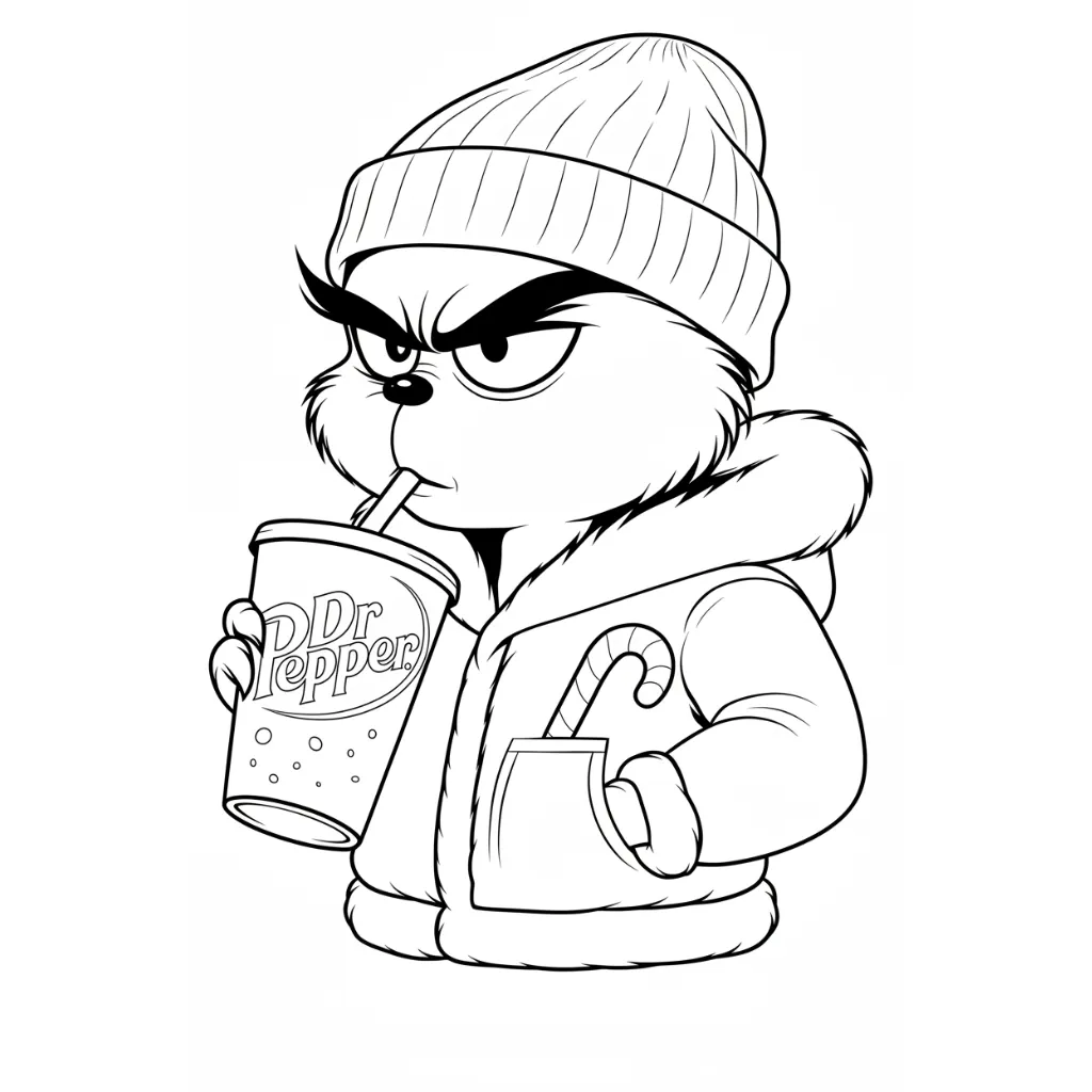 Grinch de Navidad 18 para colorear para imprimir gratis