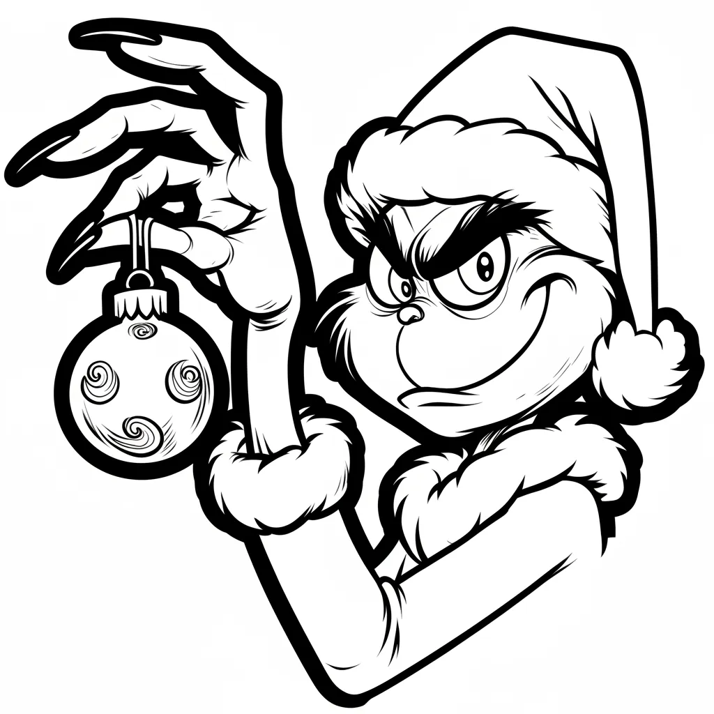 Grinch de Navidad 20 para colorear para imprimir gratis