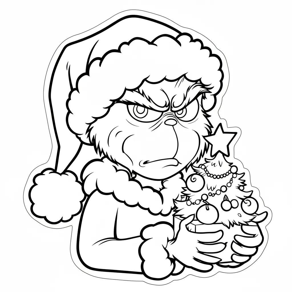 Grinch de Navidad 21 para colorear para descargar