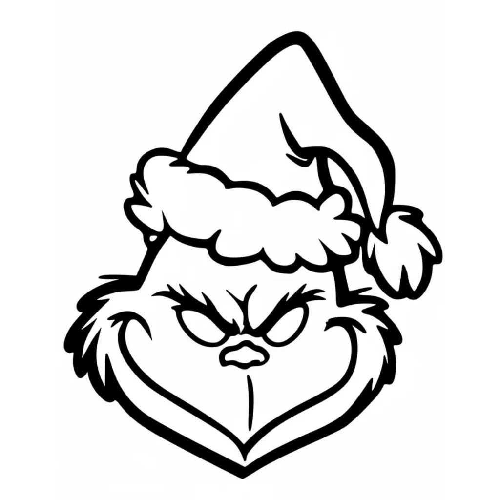 Grinch de Navidad 22 para colorear y dibujos