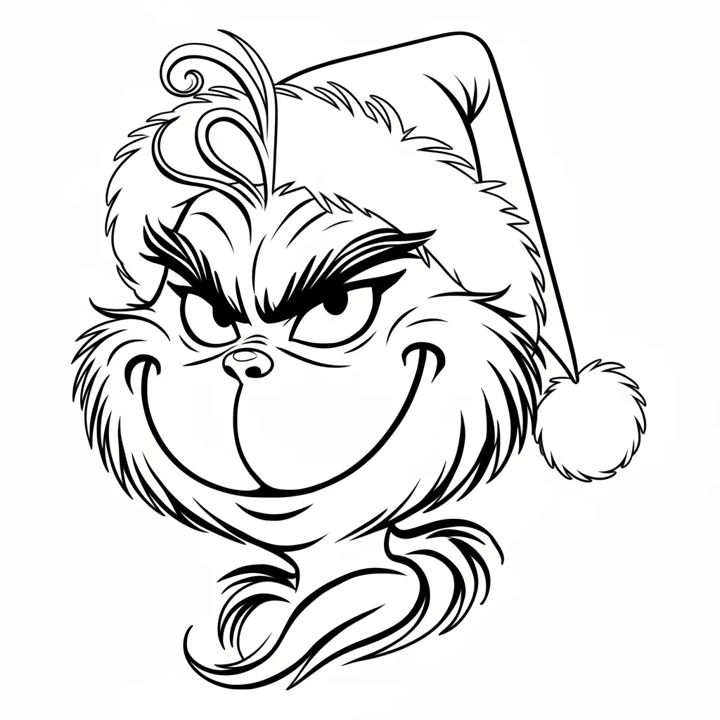 Grinch de Navidad 24 para colorear para imprimir pdf gratis