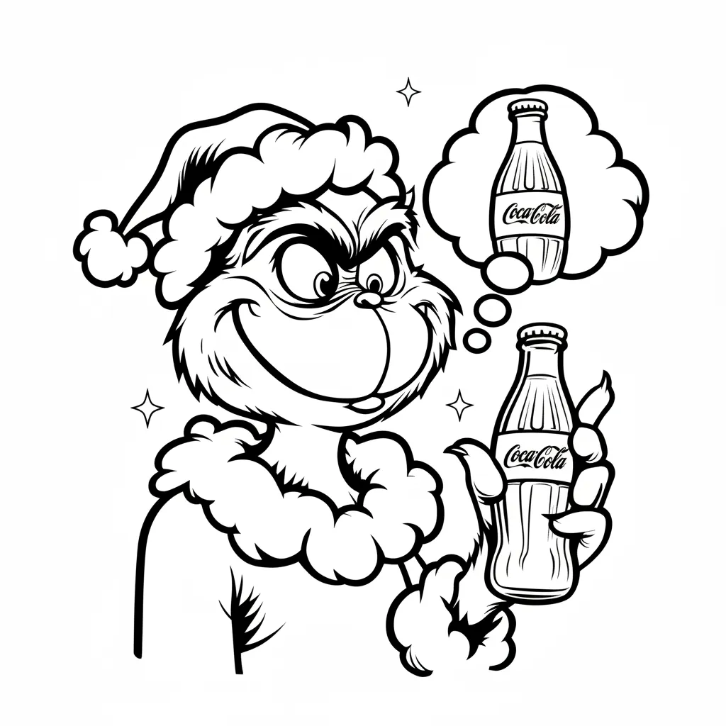 Grinch de Navidad 4 para colorear para imprimir para niño de 2 años