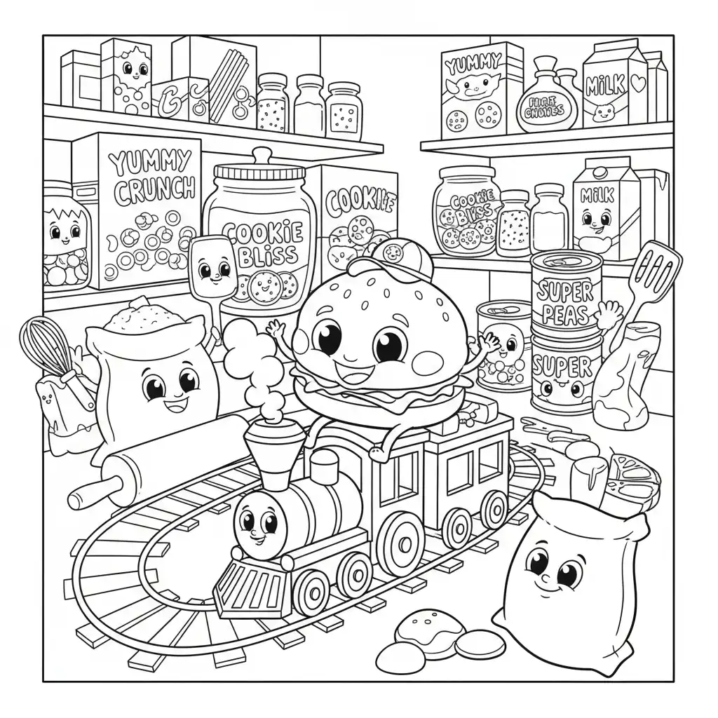 Hamburguesa para colorear educativo para niño 1