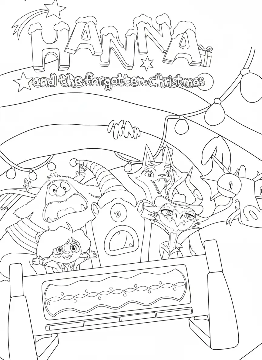 Hanna Y Las Navidades Olvidadas para colorear para niño de 2 años