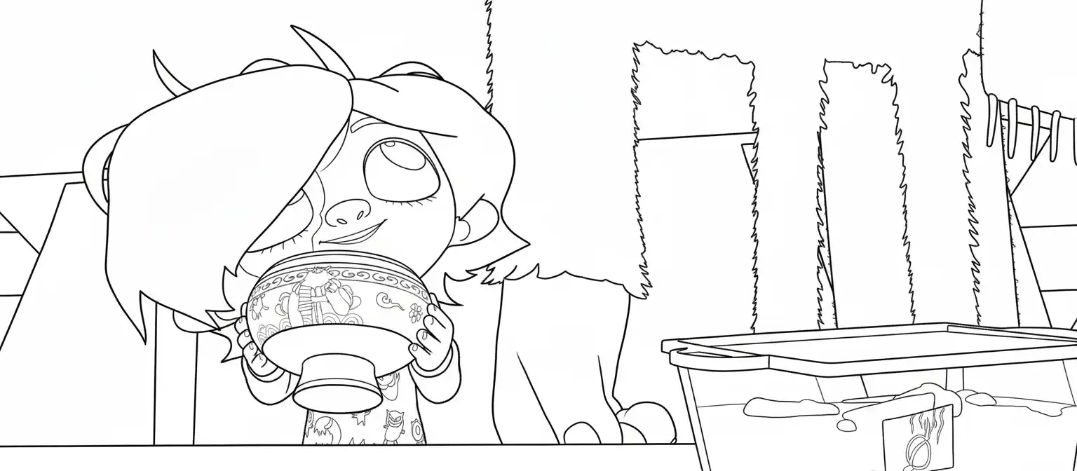 Hanna Y Las Navidades Olvidadas para colorear para imprimir gratis 1