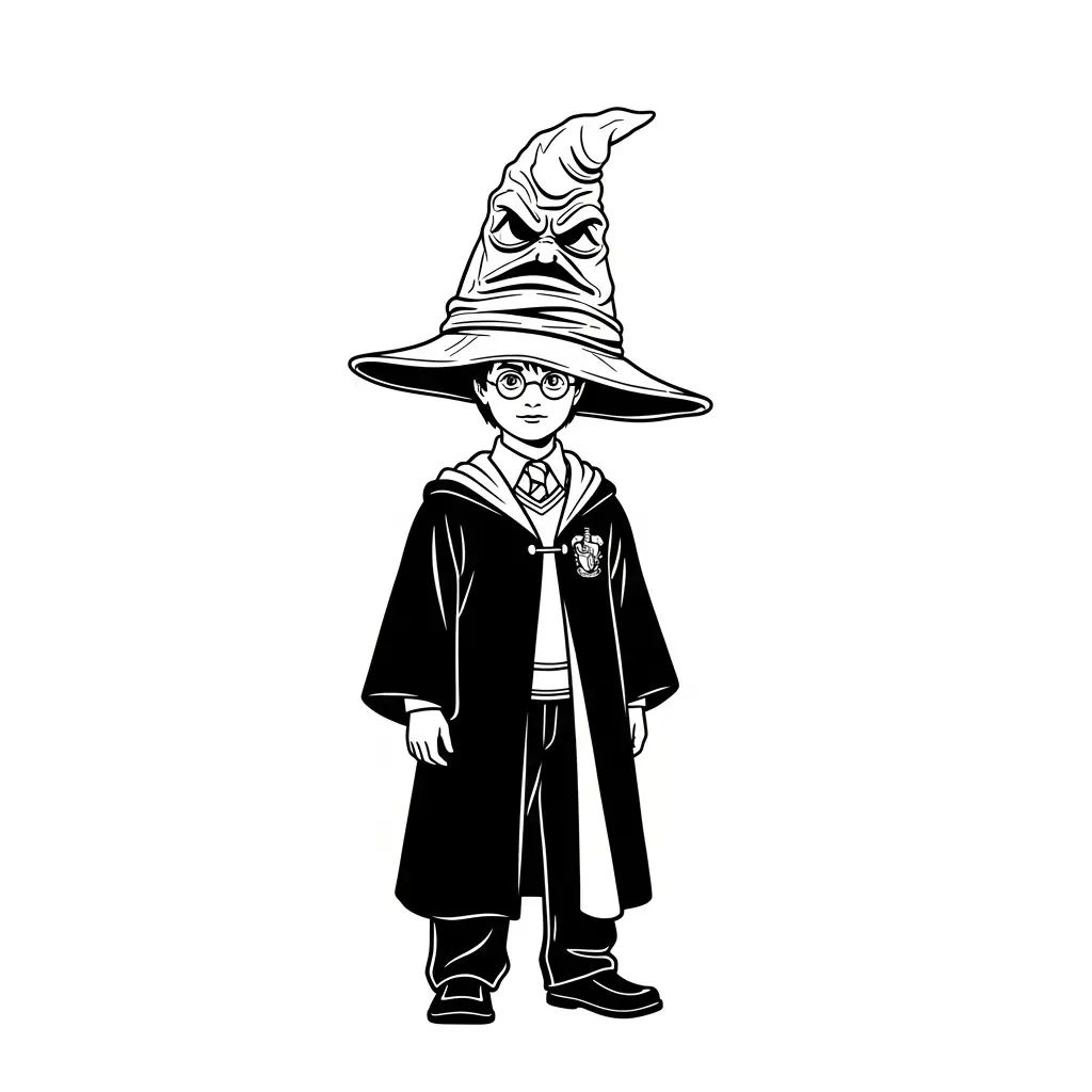Harry Potter para colorear para imprimir para niño de 2 años 1