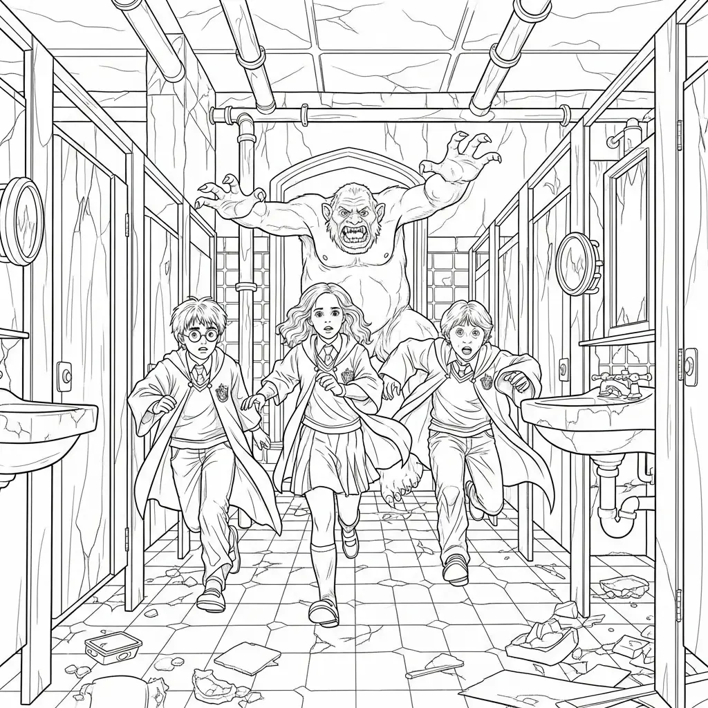 Harry Potter para colorear para niño de 4 años 1