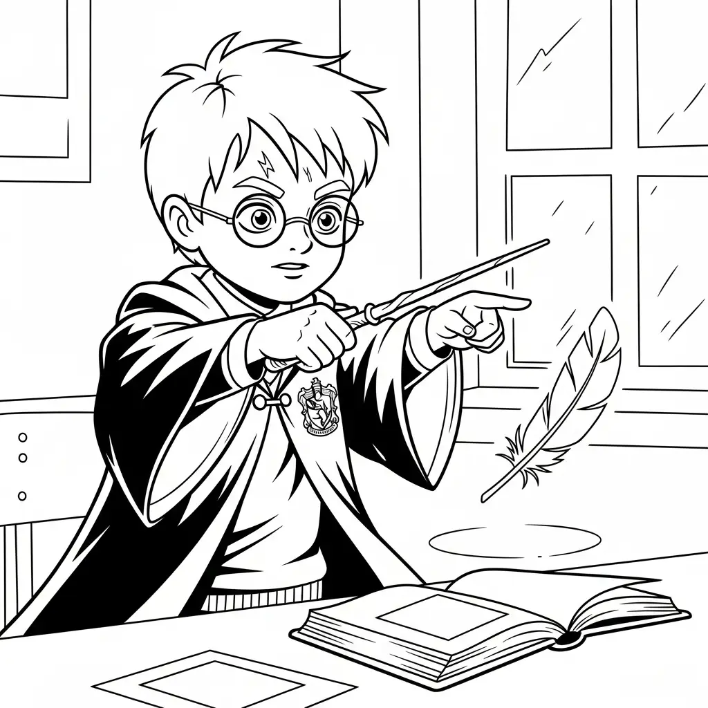 Harry Potter para colorear gratis 1