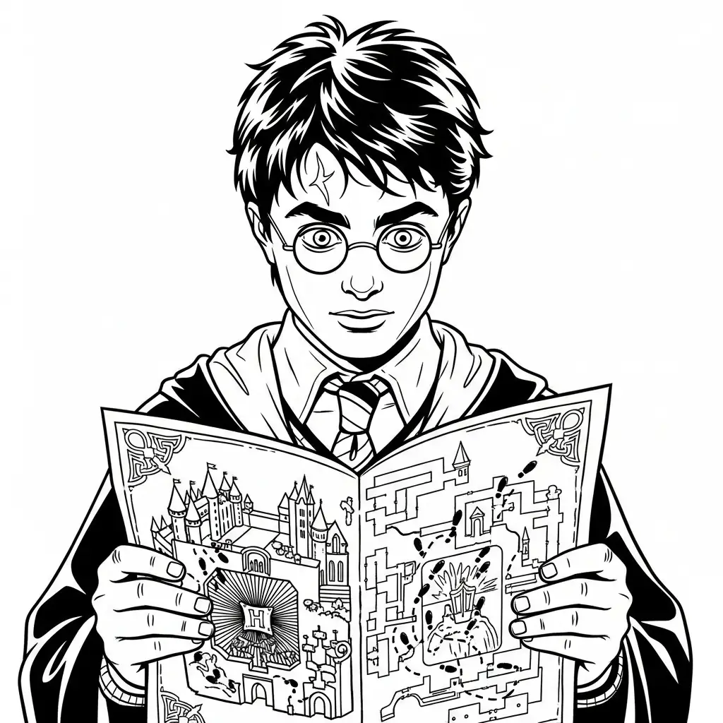 Harry Potter para colorear para imprimir a4