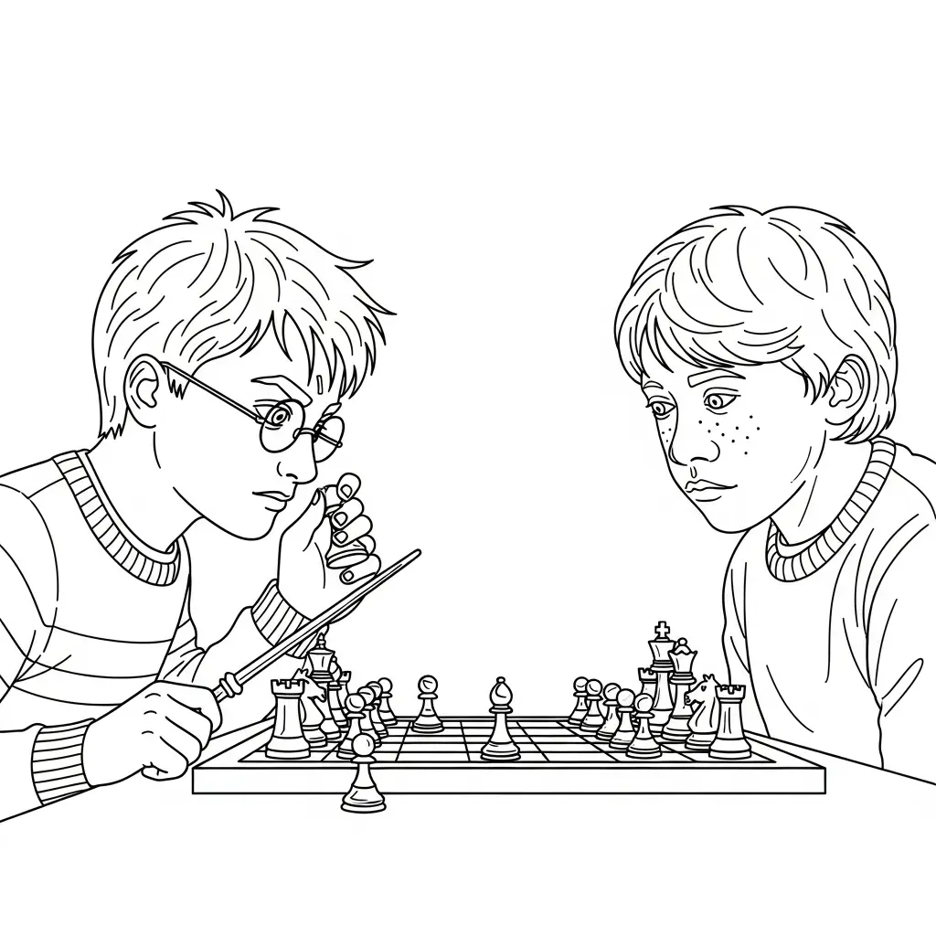 imagen para colorear Harry Potter niño