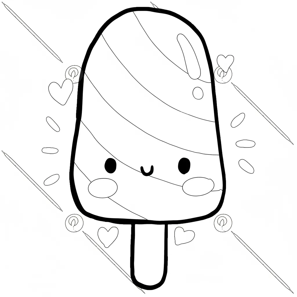 Helado 10 para colorear para imprimir