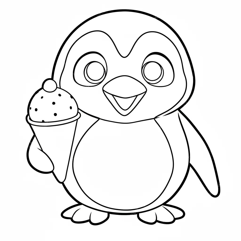 Helado 13 para colorear educativo para niño