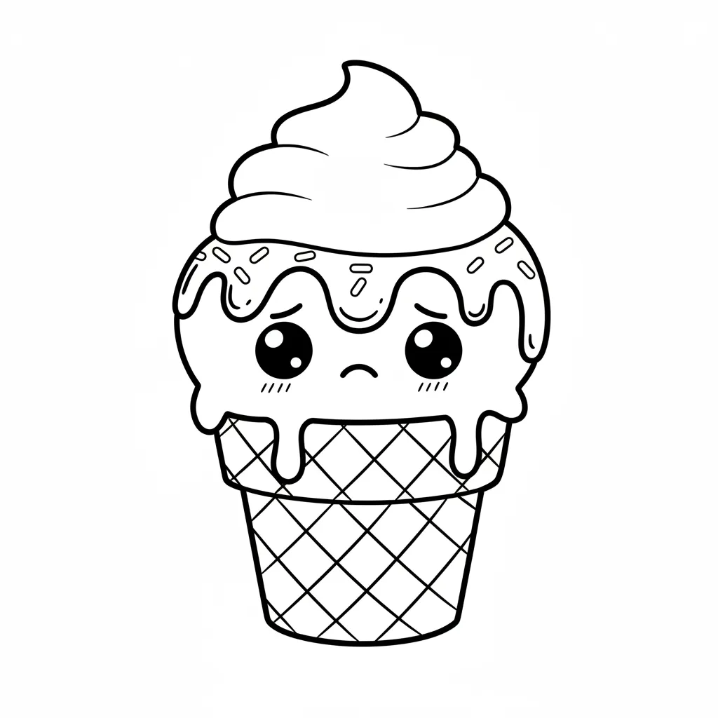 Helado 17 para colorear para imprimir gratis