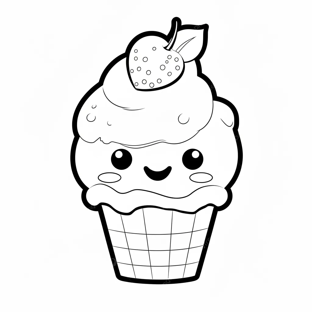 Helado 19 para colorear para imprimir