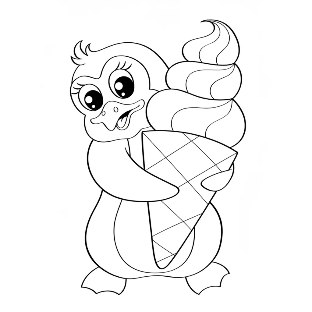 Helado 2 para colorear para imprimir