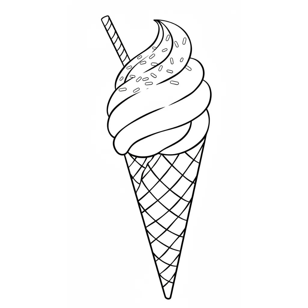 Helado 7 para colorear para imprimir para niño de 9 años