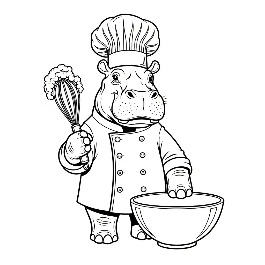 Hipopotamo para colorear para imprimir gratis pdf