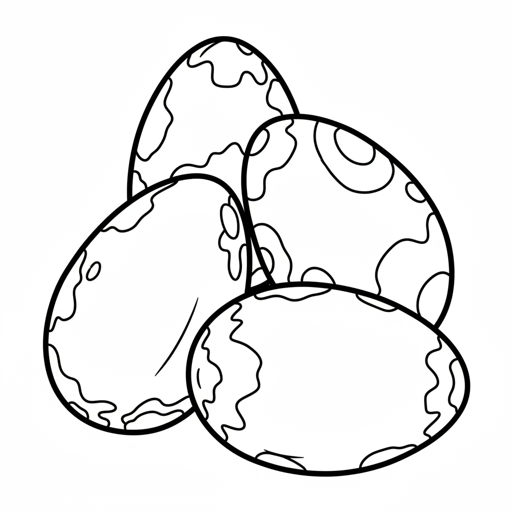 Huevos de Pascua 12 para colorear para niños