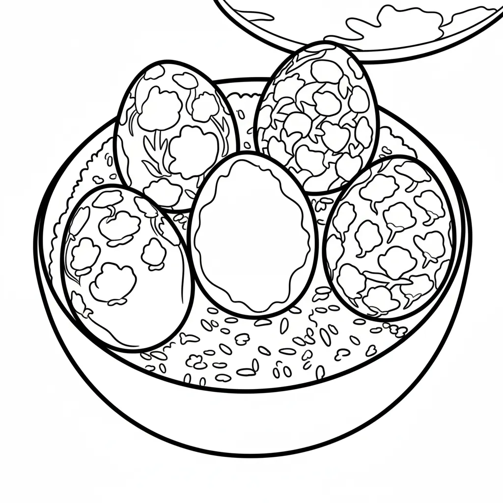 Huevos de Pascua 14 para colorear para niño de 3 años