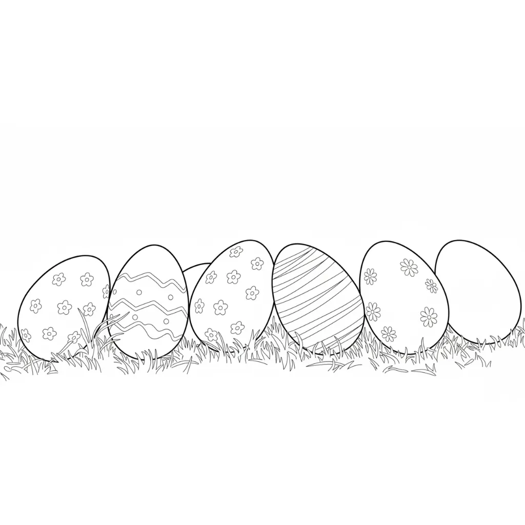 imprimir Huevos de Pascua 18 para colorear gratis