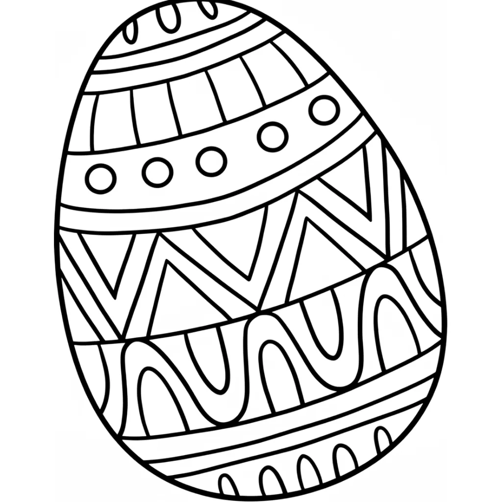 Huevos de Pascua 19 de niño para colorear para imprimir
