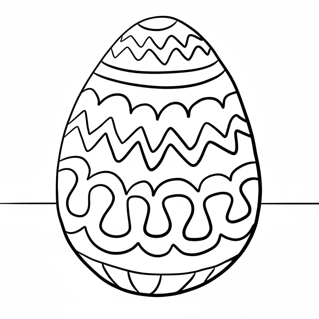 Huevos de Pascua 6 para colorear y aprendizaje
