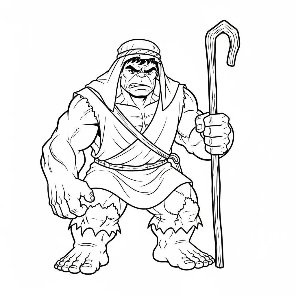 Hulk de Navidad para colorear para imprimir para niño de 4 años