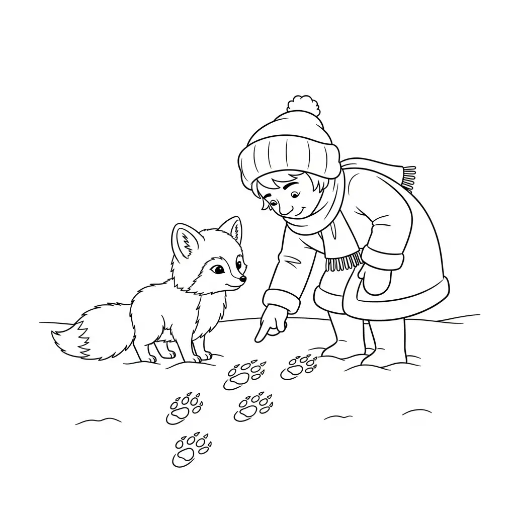 Invierno para colorear para niño de 4 años