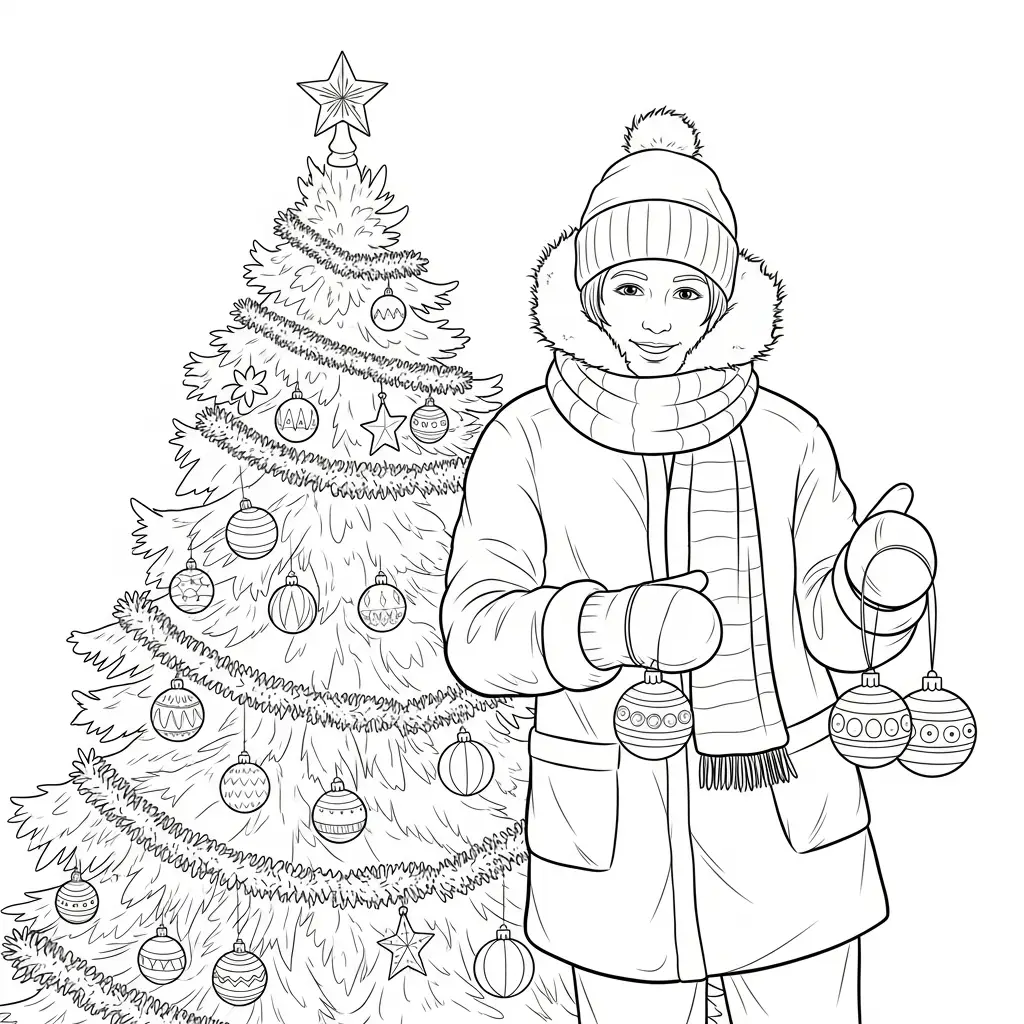 Invierno para colorear para imprimir para niño de 4 años