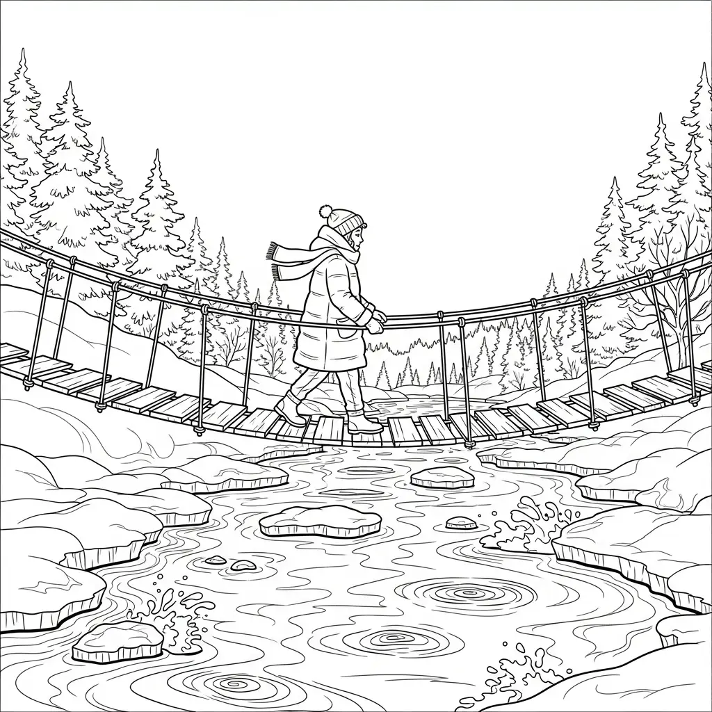 imprimir Invierno para colorear