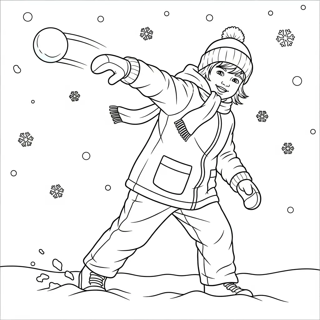 Invierno para colorear gratis