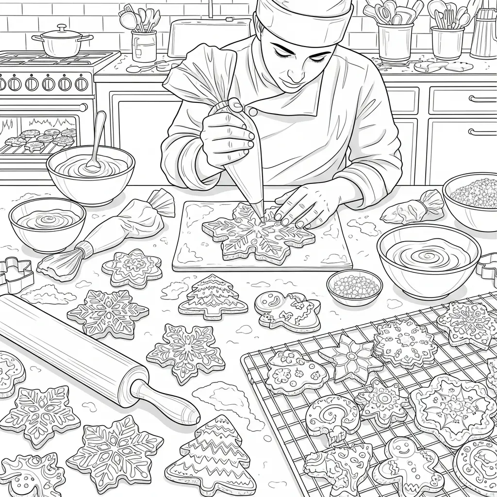 Invierno para colorear y recortar para imprimir 1