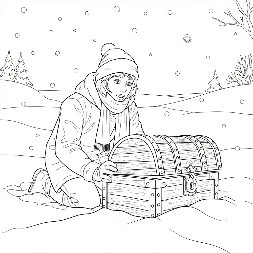 Invierno para colorear para imprimir para niños