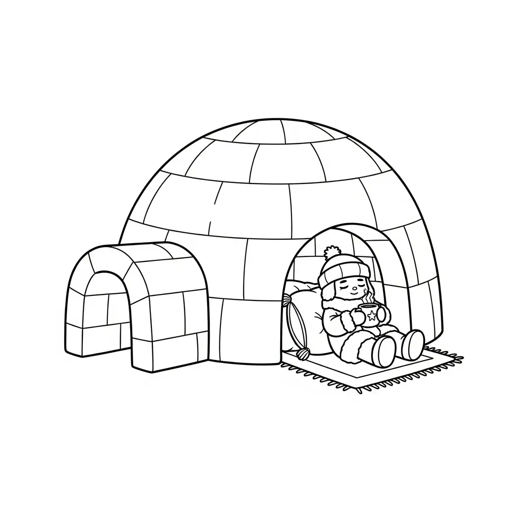 Invierno para colorear para imprimir para niño de 10 años 1