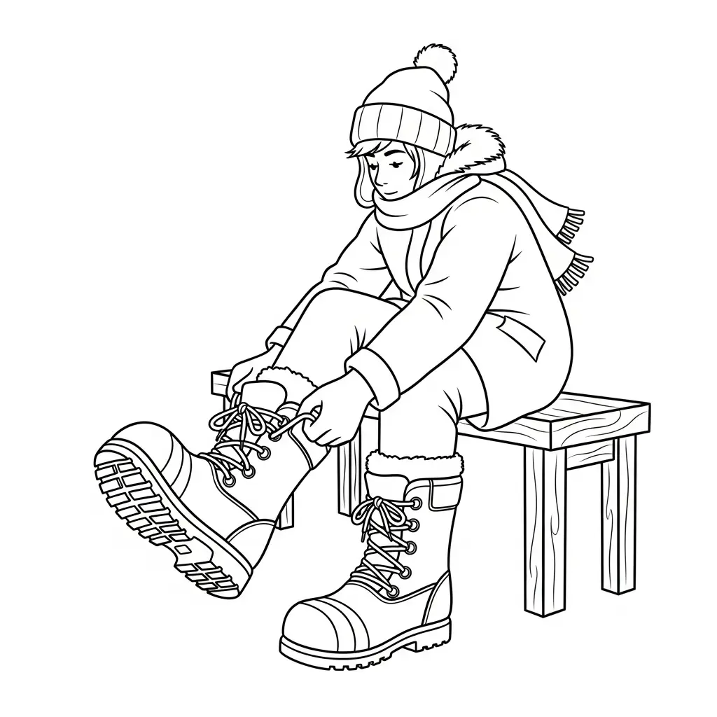 Invierno para dibujar e imprimir